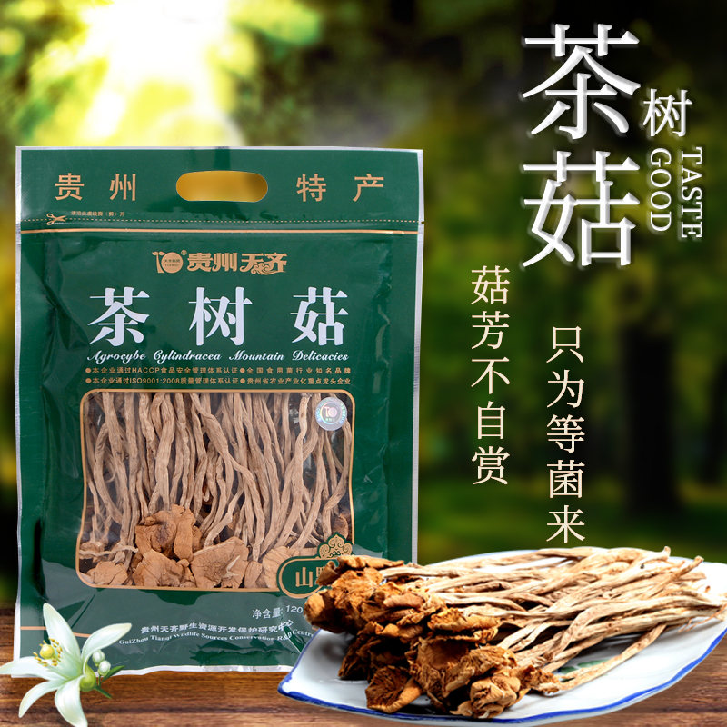 Guizhou tea tree mushroom umbrella farm specialty Tianqi fresh listed 120g