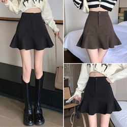 Half Skirt, Fishtail Skirt, A-Line Skirt, Short Skirt for Women, Autumn and Winter 2025 New High-Waisted Skirt, Hip-Hugging Skirt, Winter Skirt