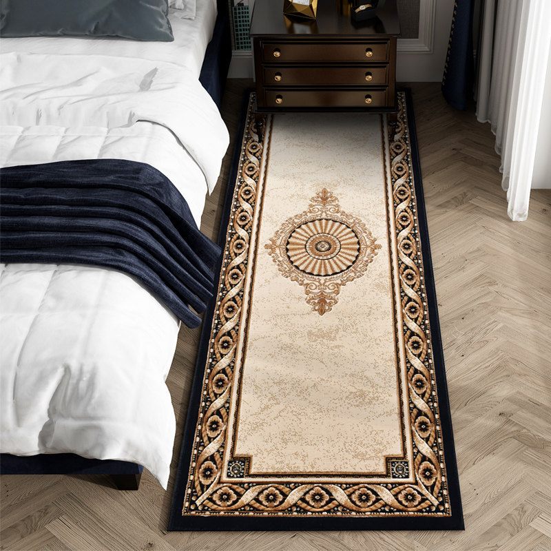 Gentleman dog master bedroom bedside carpet living room light luxury high-end coffee table blanket home aisle American floor mats