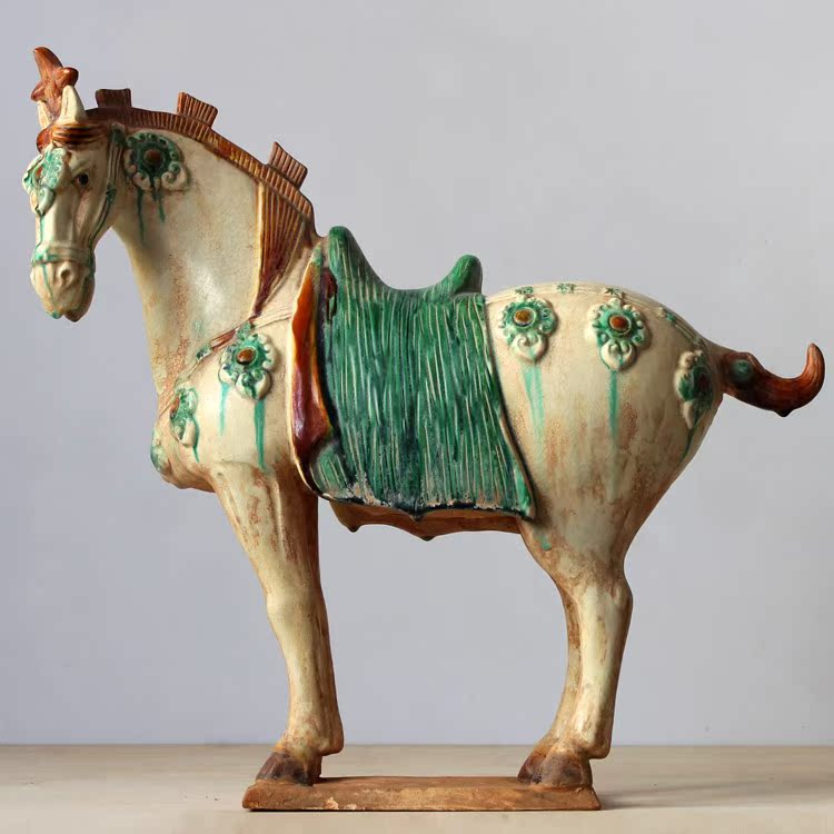 Imitation Guma Ceramic Horse Pendulum Home Craft Gift Swing Accessories Collection Ancient Play Handmade Luoyang Tang Three Lottery