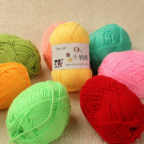 艾秀 Дети молоко хлопчатобумаж 5 молоконя хлопчатобумажная линия детская шерсть декора