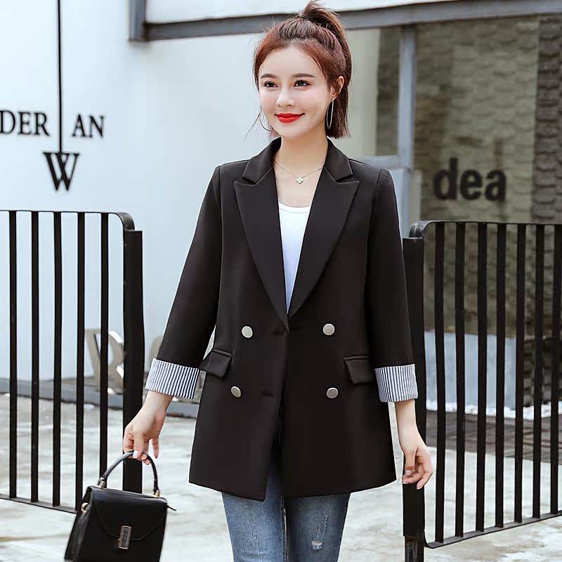 Medium-Long Loose Hàn Quốc phiên bản 2020 mùa xuân dress New Net Red Chic Small Suit Coat Women Of Suit Anh Phong cách nữ