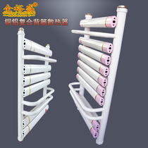 Small back basket radiator copper aluminum composite household toilet radiator plumbing wall-mounted bathroom towel rack toilet