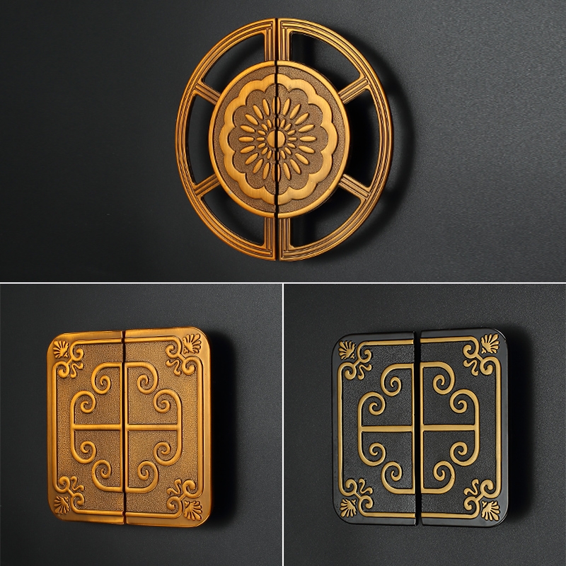 New Chinese cabinet door handle for fitting antique semi-circle solid wood integral cabinet door handle drawer bath cabinet case cumin