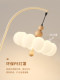 Qingyao Qingyao Vintage Living Room Floor Lamp Eye-Protecting Walnut Color Wireless Charging Shelf Ambient Decorative Lamp