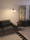 Qingyao Qingyao Vintage Living Room Floor Lamp Eye-Protecting Walnut Color Wireless Charging Shelf Ambient Decorative Lamp