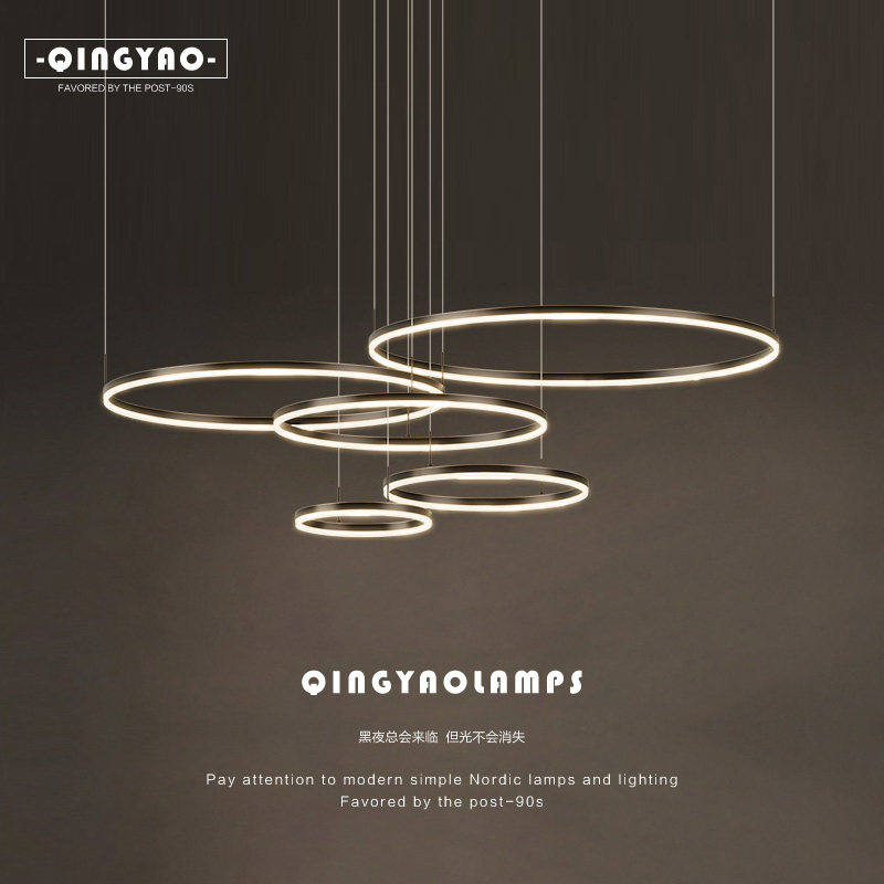 Living Room Chandelia Modern Minimalist Creative Nordic Full Copper Light Lavish Dining Room Light Net Red Bedroom Lamp Full House Lamp Package