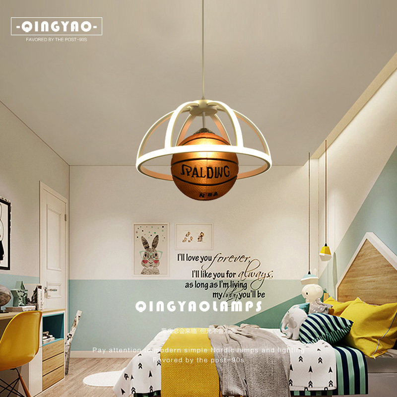 Children's room chandelions 2022 New minimalist Personality Basketball Bedroom Light Kindergarten Cartoon Creativity Chandelia