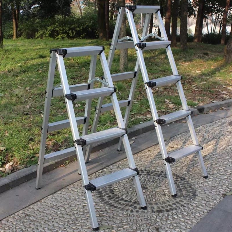 Thickened household folding herringbone 2 small ladders 3 steps aluminum alloy double-sided 3 escalators 4 climbing portable car wash stool climbing ladder