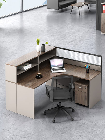 职员办公桌办公室员工桌十字型双4四6人工位卡座财务屏风桌椅组合