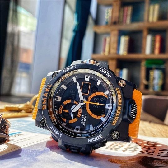 Молодежные повседневные многофункциональные часы-будильник, спортивные электронные часы для мужчин, взрослых, студентов, модные механические светящиеся водонепроницаемые часы