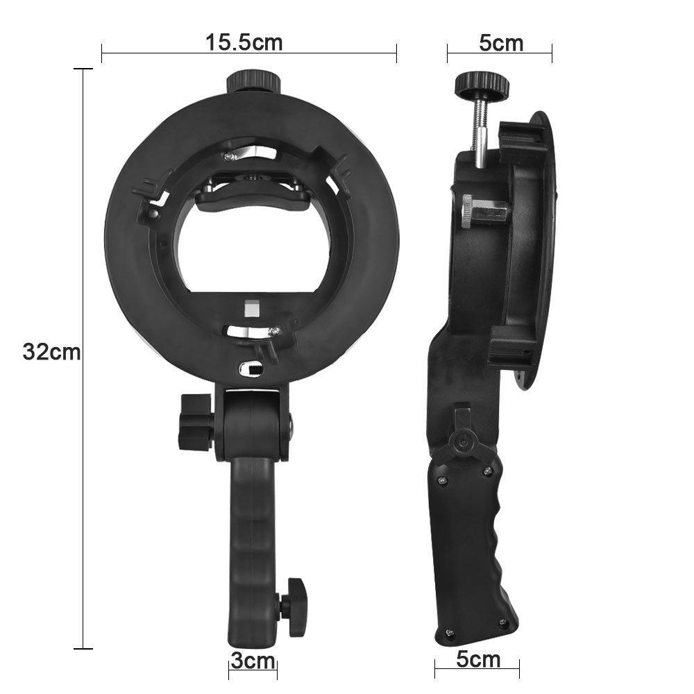 S-shaped bracket chuck, convenient flash bracket, hand-held chuck, multi-purpose Baorong mouth umbrella hole