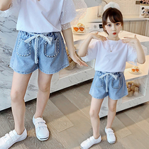 Girl Denim Shorts Summer 2020 New Children Foreign Air Summer Dress CUHK Girl Girl Outside Wearing 100 Lap Hot Pants Thin