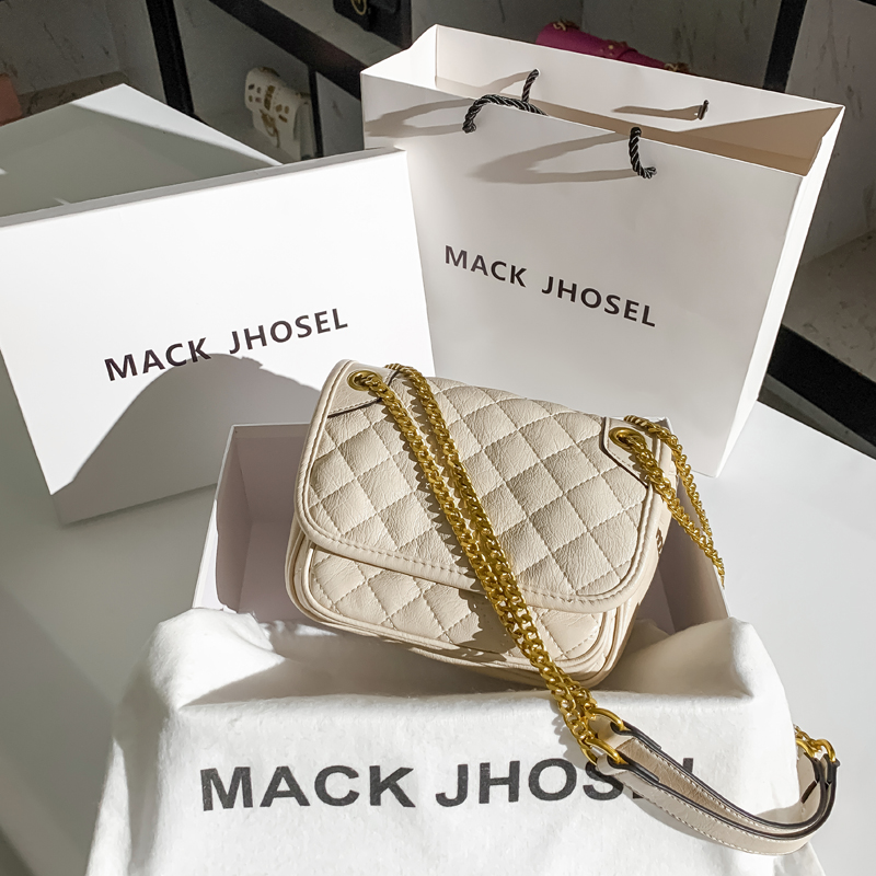 This year popular small scented wind Summer dermis Genuine Leather chain Bag Axillary Bags Women 2022 New Tide Single Shoulder Sloped Satchel Bag