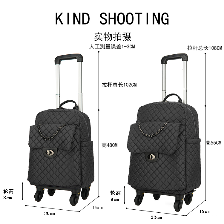 Mới 18 inch nội trú không thấm nước di động phổ quát bánh xe đẩy túi hành lý du lịch hành lý ngắn khoảng cách túi hành lý xe đẩy - Túi du lịch túi du lịch nam đẹp