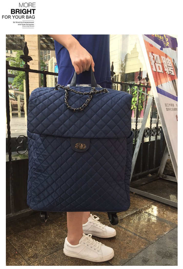 Mới 20 inch nội trú không thấm nước di động phổ quát xe đẩy bánh xe vali túi vali khoảng cách ngắn hành lý túi xe đẩy trường hợp nữ - Túi du lịch vali keo du lich