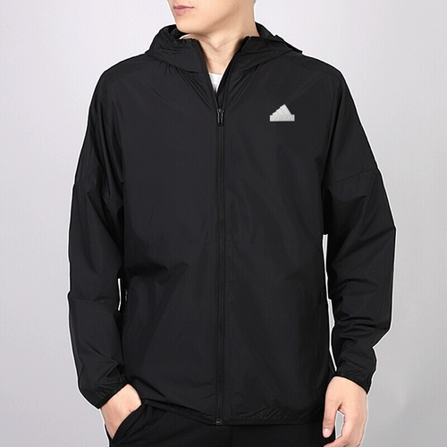Adidas, ветрозащитная летняя толстовка с капюшоном, спортивная дышащая куртка