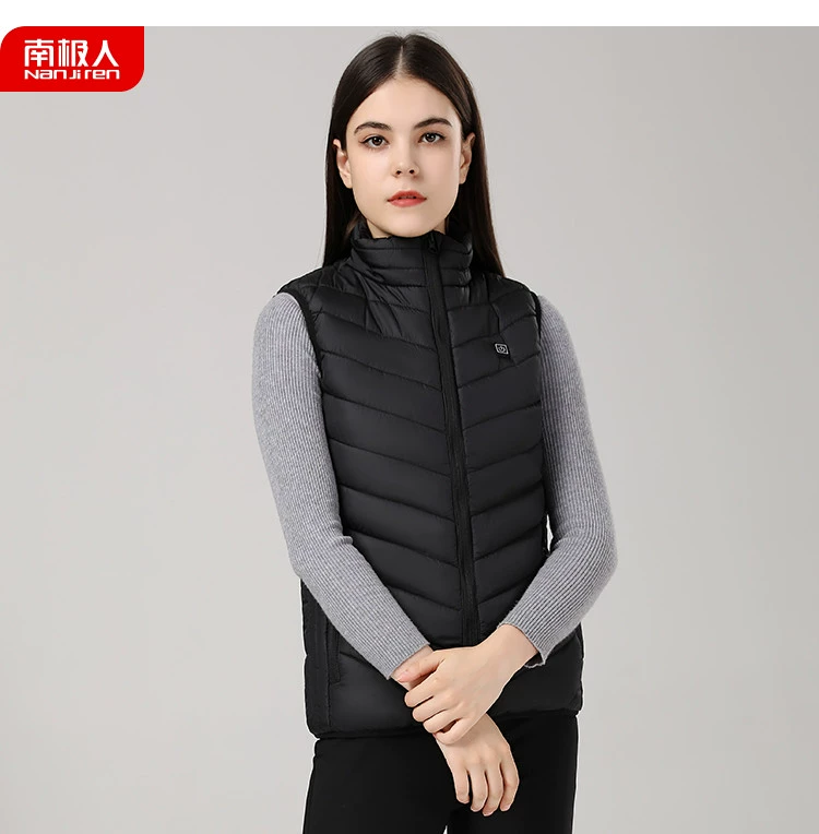 Nanjiren Điện Làm Nóng Cổ Cao Áo Vest Kích Thước Lớn Nam Sạc USB Kiểm Soát Nhiệt Độ Thông Minh Sưởi Áo Vest Quần Áo Giữ Nhiệt Cho Nữ áo sưởi ấm bằng pin áo sưởi ấm chạy bằng pin