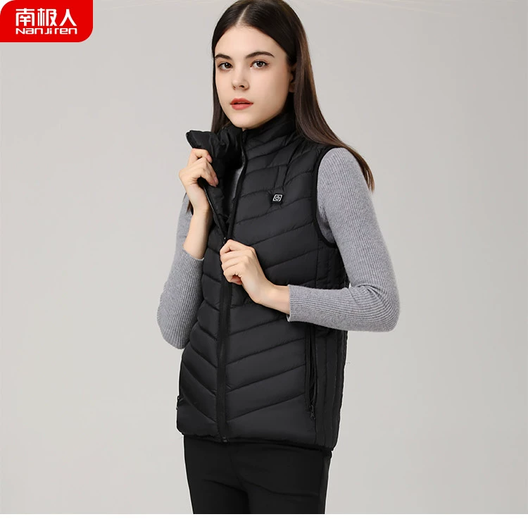 Nanjiren Điện Làm Nóng Cổ Cao Áo Vest Kích Thước Lớn Nam Sạc USB Kiểm Soát Nhiệt Độ Thông Minh Sưởi Áo Vest Quần Áo Giữ Nhiệt Cho Nữ áo sưởi ấm bằng pin áo sưởi ấm chạy bằng pin