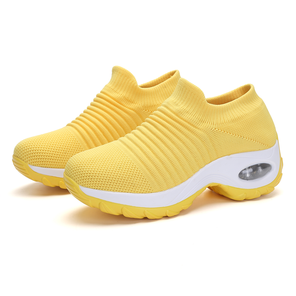 1839 Yellow Socks And Shoesautumn Women's Shoes Walking shoes female walking shoes Small size   33   34 code Mom shoes Middle aged and elderly Rocking shoes female