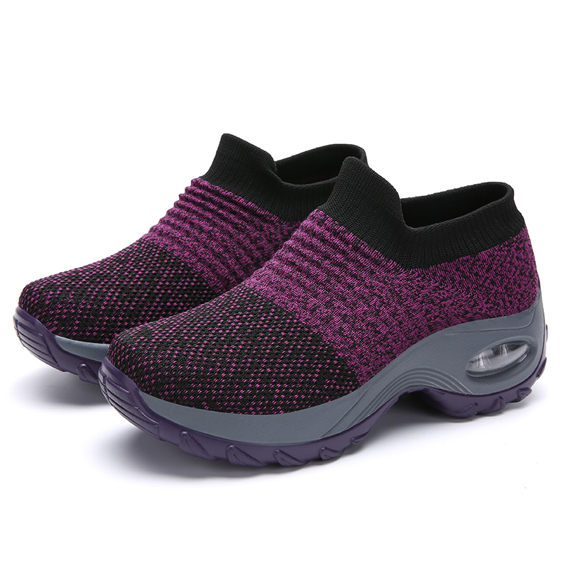 1839 Purple Socks And Shoesautumn Women's Shoes Walking shoes female walking shoes Small size   33   34 code Mom shoes Middle aged and elderly Rocking shoes female