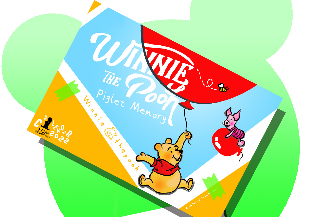(2022) Little Bear Vinnie table calendar winnie the pooh small table calendar before shooting please note size