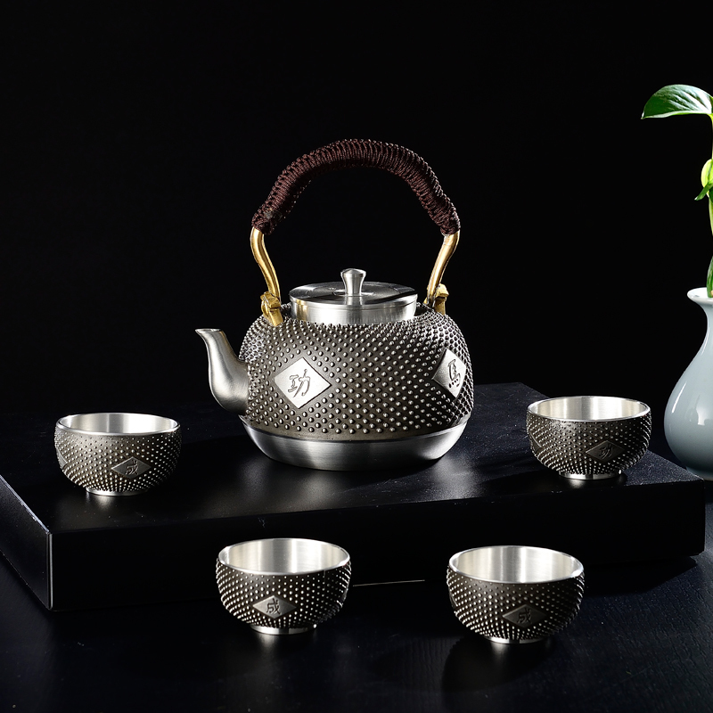 Tea Cans Made of Pure Tin, Metal Tin Tea Cans for Packaging Tea, Tinware, Tin Kettles, Water Kettles, Holiday Gifts, Tin-Made Wine Utensils
