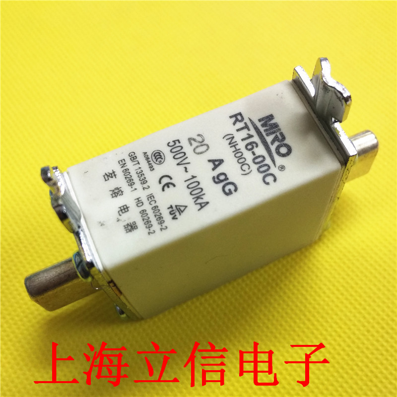 RT16-00C RT16-00C NH00C DRINKING MELT MRO SQUARE PIPE KNIFE TYPE CONTACT FUSE 500V 20A 100KA gG