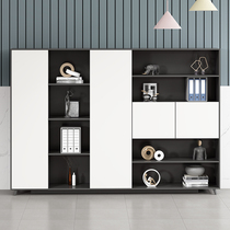 Office Filing Cabinet Minimalist Bookcase File Cabinet Wooden Information Cabinet Boss Room Background Bookcase Combination Bookcase