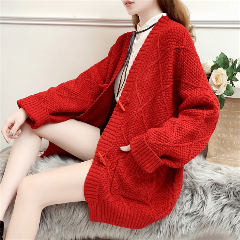 Spring loaded cardiovert jacket woman 2022 spring autumn new Korean version loose 100 hitch lazy windfall thick sweater blouse blouse