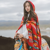 Women Nepal Tibet Lijiang tourism national wind big shawl womens cape summer air-conditioning shawl