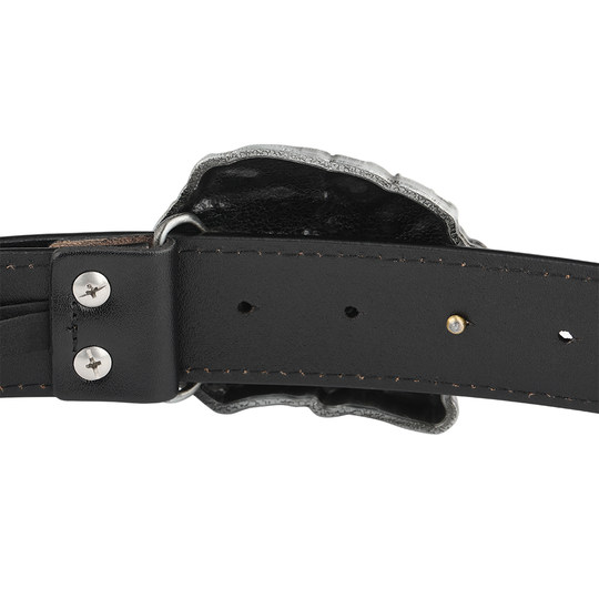 Indian-Style Belt Buckle, Vintage Embossed Genuine Leather Belt, Unisex Decorative Versatile Belt, Two-Layer Cowhide