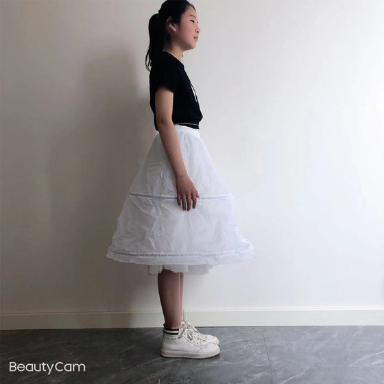 Children's long cosplay student lolita cool deformation telescopic steel bone coated fish bone skirt short pannier