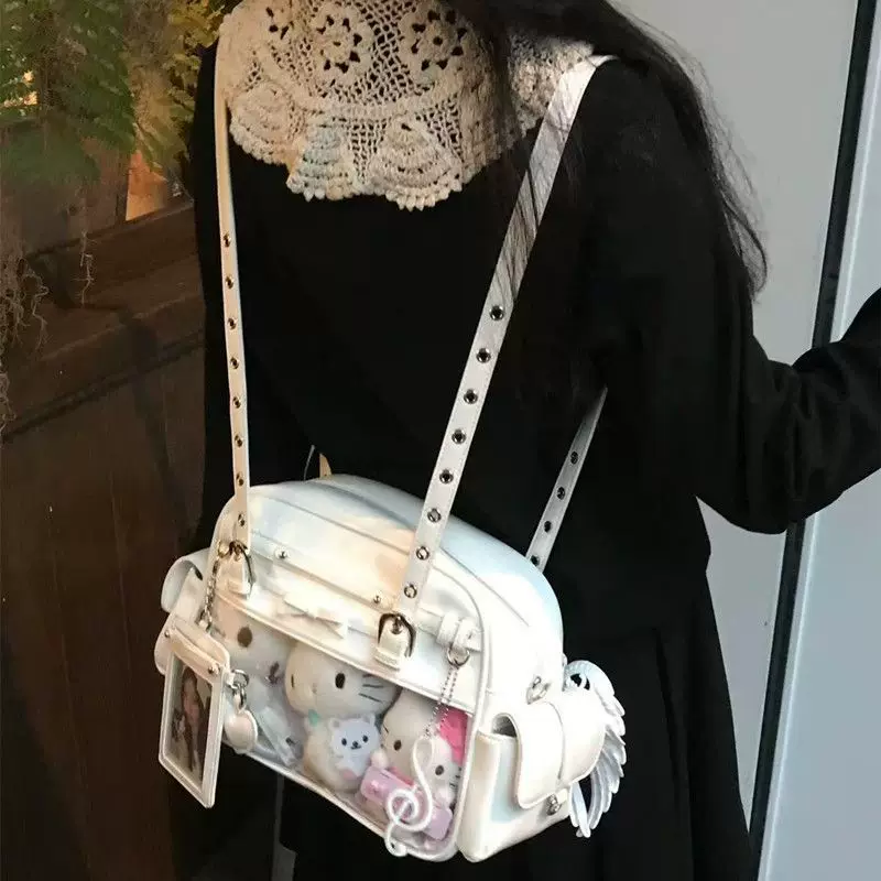Genuine bus, shoulder bag for students on the belt, backpack, Korean style, worn on the shoulder