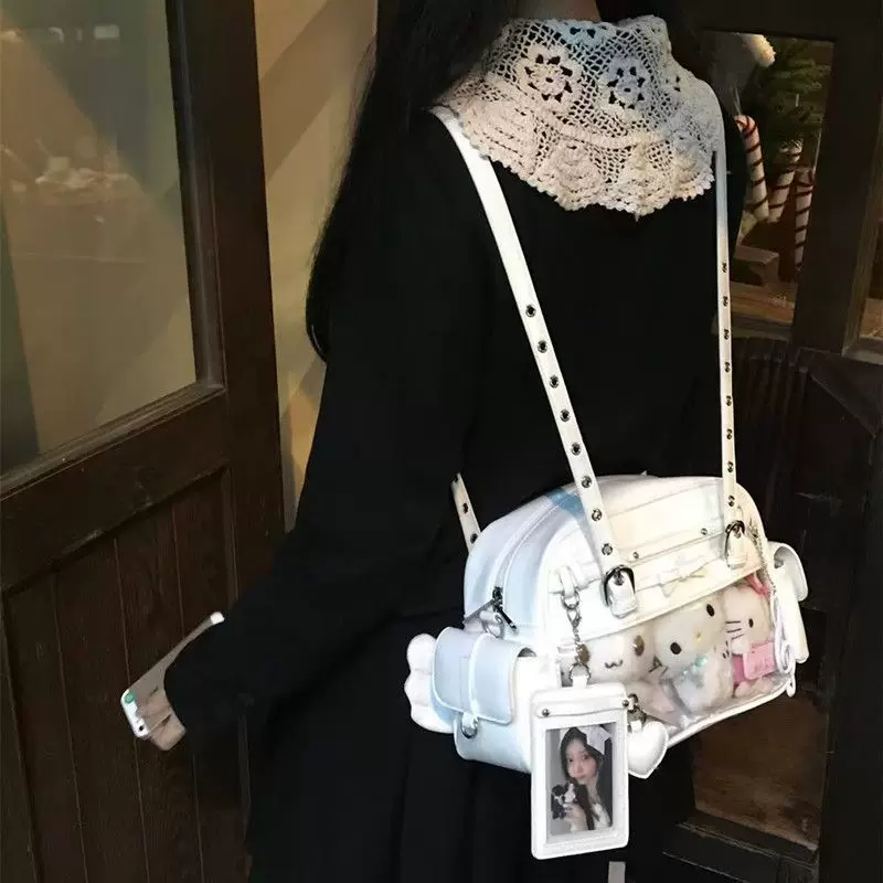 Genuine bus, shoulder bag for students on the belt, backpack, Korean style, worn on the shoulder