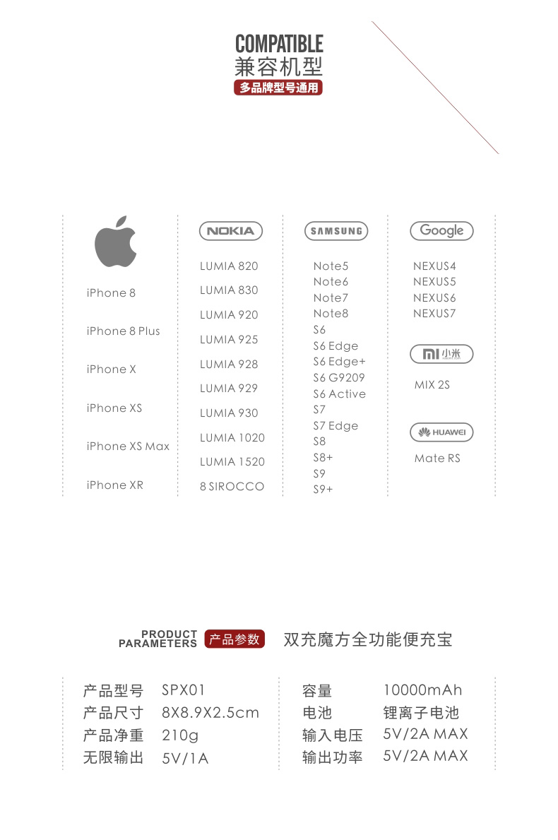 Mipow sạc không dây iPhone di động dễ thương XR mini Apple 8plus siêu mỏng di động Huawei - Ngân hàng điện thoại di động sạc dự phòng redmi