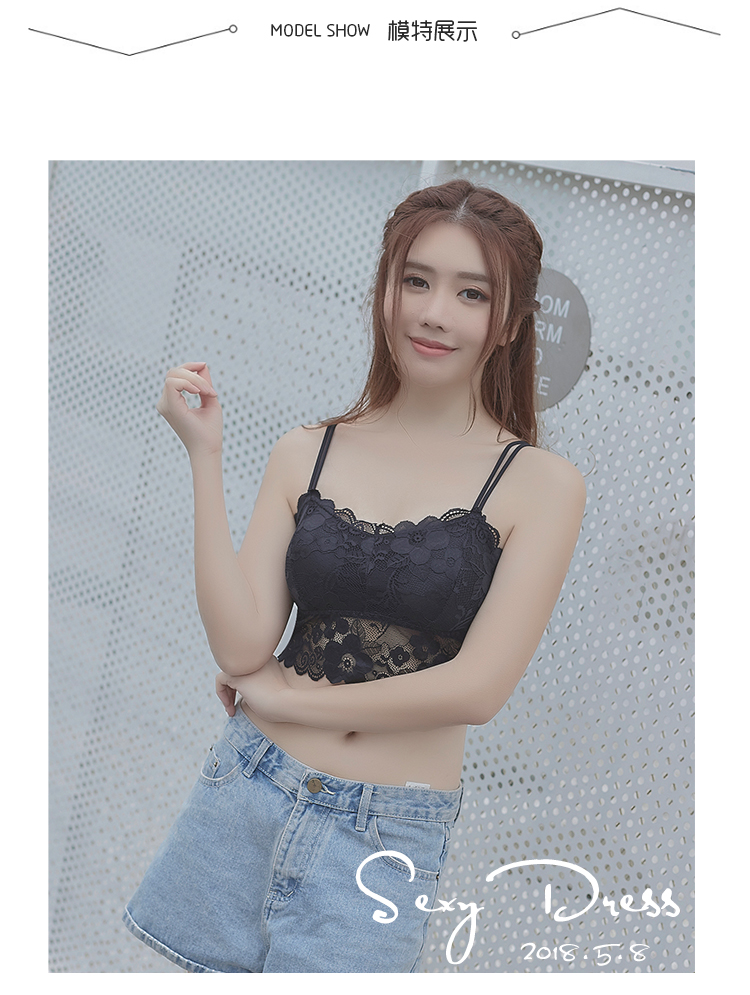 Đồ lót ống đứng, làm đẹp nữ, chống sáng, tụ tập, quấn ngực, vest ren gợi cảm, chạm đáy, dây đeo ngắn, bên trong áo lót cho người có vòng 1 to