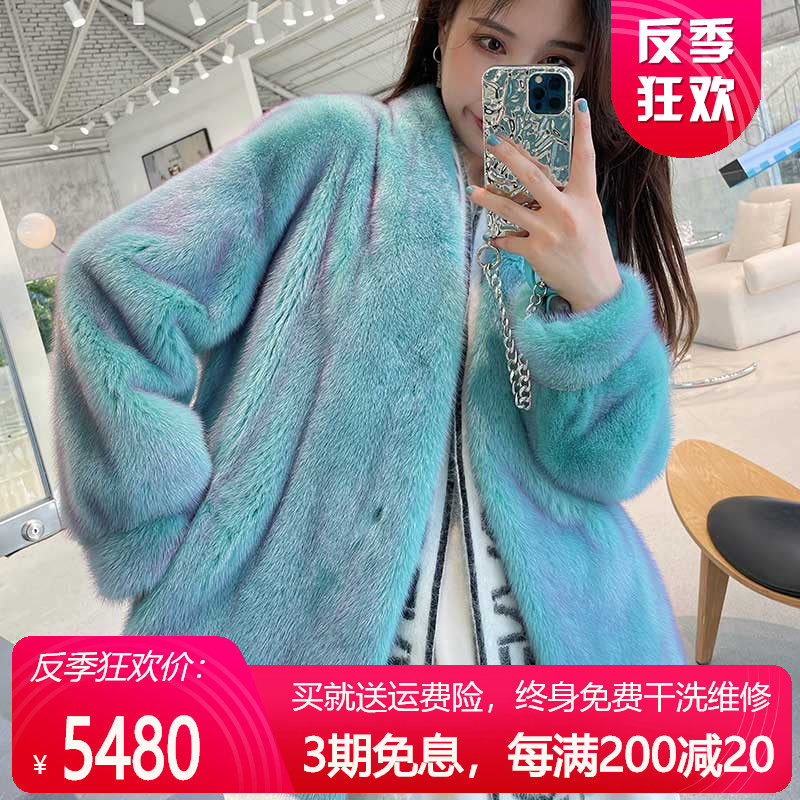 Mrs Leng 2021 winter new fashion young Haining fur coat whole mink mink fur mink coat female