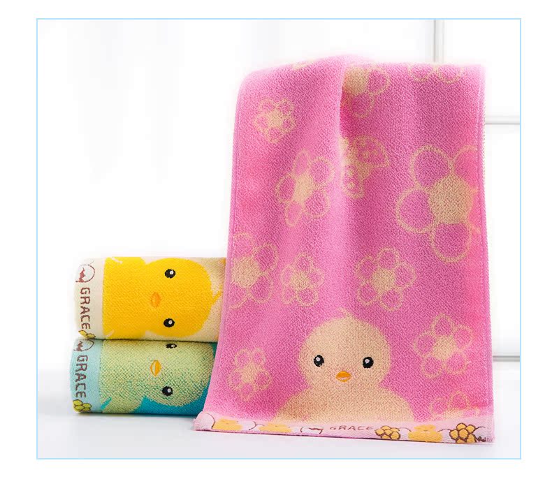 Huang Ya Jie Ya trẻ nhỏ khăn phim hoạt hình bé mẫu giáo thêu bông khuôn mặt mềm mại khăn baby khăn - Khăn tắm / áo choàng tắm khăn trắng khách sạn