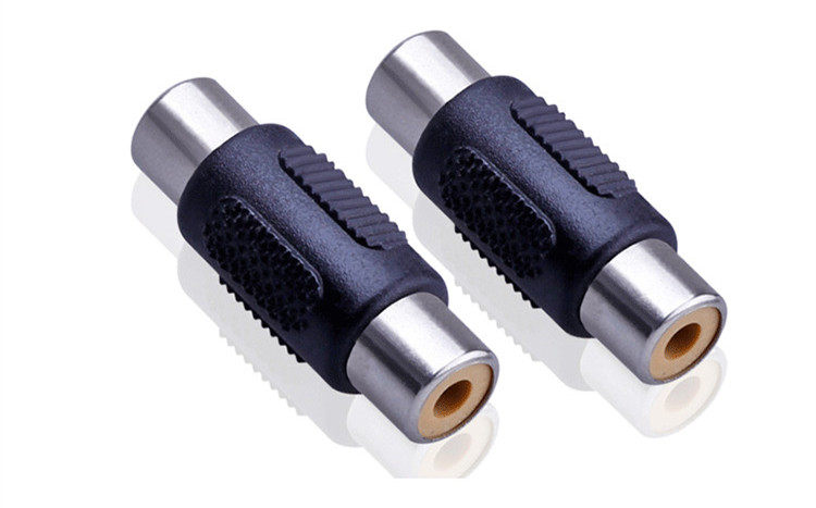 Lotus adapter mother to female audio and video line to the joint dual-pass transfer straight head