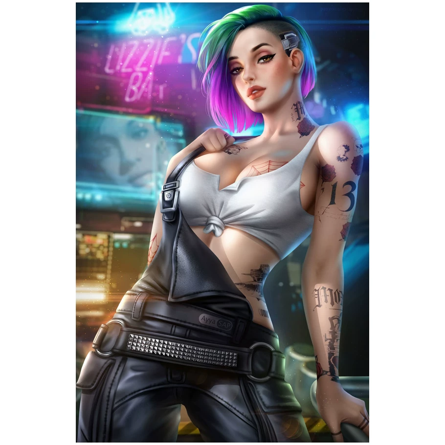 Постер игры Cyberpunk 2077, периферийное спортивное авто, металлический стиль, настенное стикер-комната, общежитие, спальня, декоративная картина