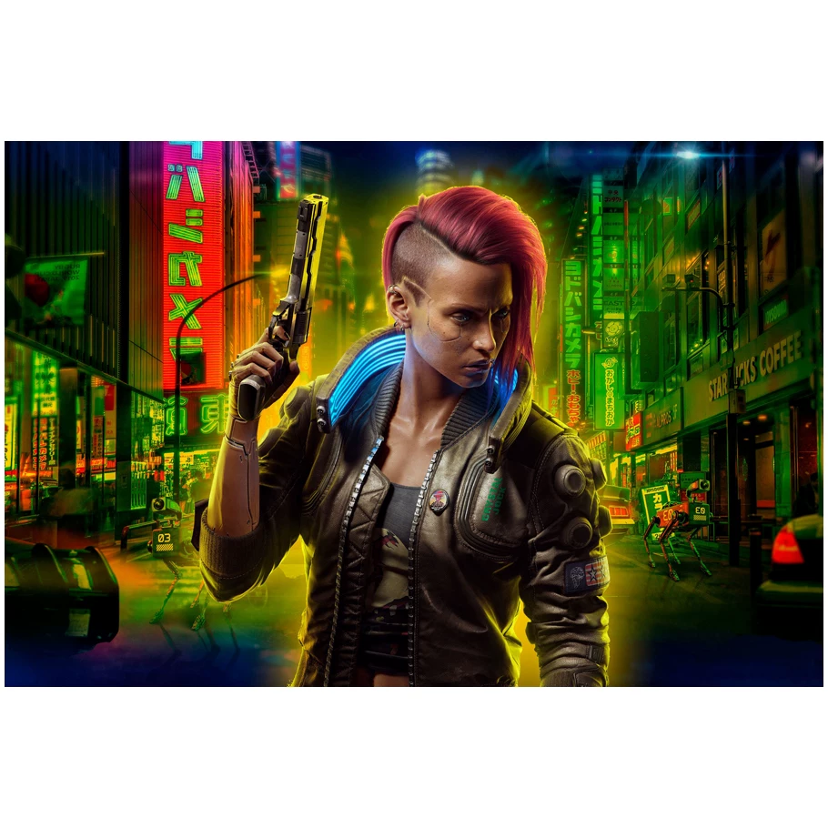 Постер игры Cyberpunk 2077, периферийное спортивное авто, металлический стиль, настенное стикер-комната, общежитие, спальня, декоративная картина