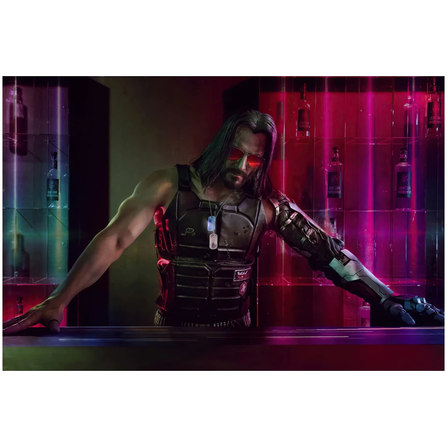 Постер игры Cyberpunk 2077, периферийное спортивное авто, металлический стиль, настенное стикер-комната, общежитие, спальня, декоративная картина