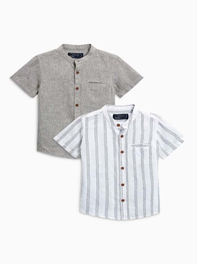 Quần áo trẻ em NEXT đích thực của Anh 19 bé trai và bé trai mùa hè Áo sơ mi tay ngắn tay cotton cotton thoáng khí - Áo sơ mi quần áo trẻ con