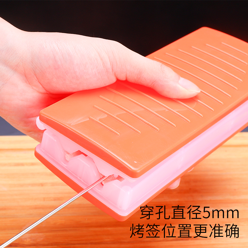 Outdoor Barbecue Manually wearing strings Goat Meat Bunch Wearing meatware string Signature Tool Big double-row Meat Instrumental-Taobao