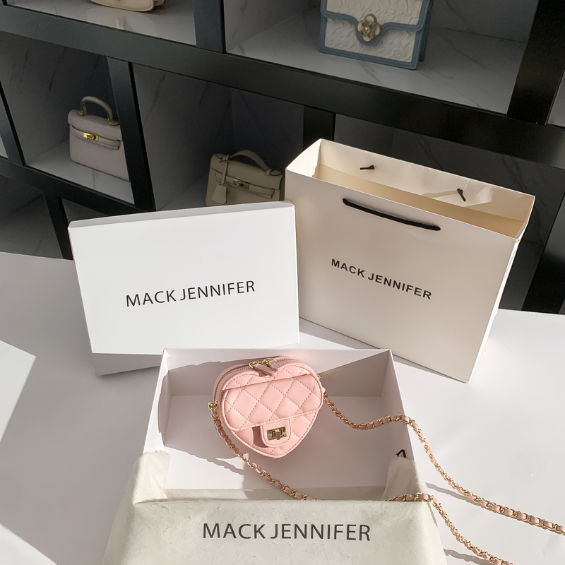 Mack Jennifer Fashionable Sweet Ladylike Style Quilted Mini Heart Bag 2026 New Chain Shoulder Bag Mack Jennifer Fashionable Sweet Ladylike Style Quilted Mini Heart Bag 2026 New Chain Shoulder Bag