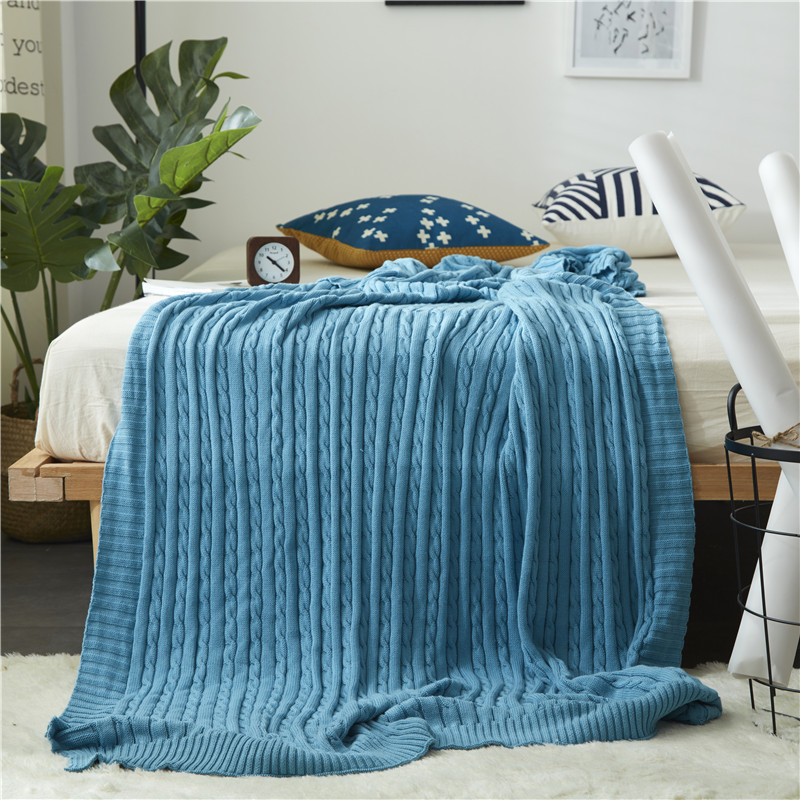 màu cà phê vàng màu be giản dị văn phòng nap chăn xe với một đơn sofa đan len chăn che chân - Ném / Chăn chăn lông cừu tây tạng