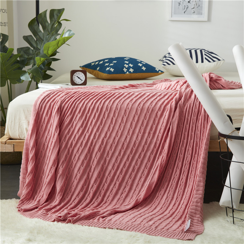 màu cà phê vàng màu be giản dị văn phòng nap chăn xe với một đơn sofa đan len chăn che chân - Ném / Chăn chăn lông cừu tây tạng