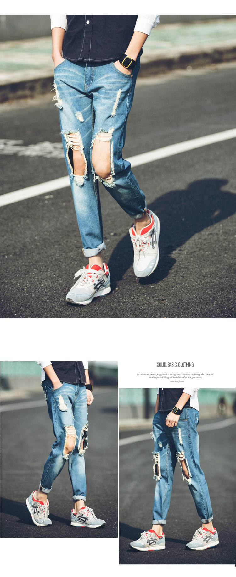 Jeans pour adolescent droite en vrac pour été - Ref 1461984 Image 12