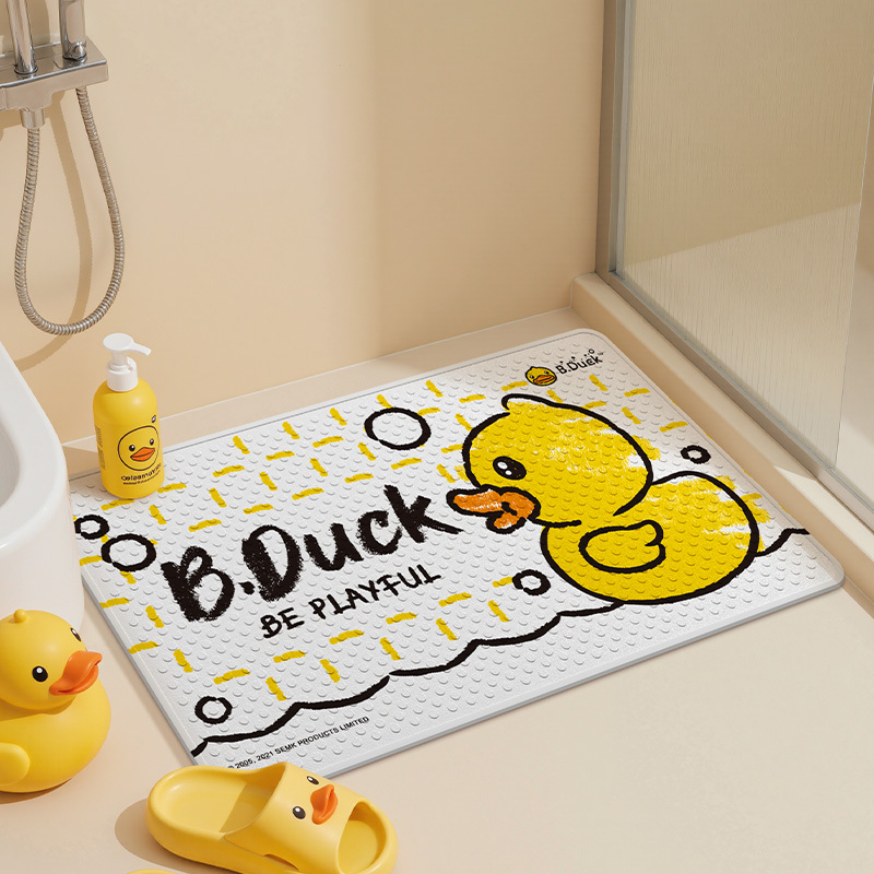 Dajiang Bathroom Floor Mat Cartoon Little Yellow Duck Household Children's Bathroom Bath Mat Shower Room Non-Slip Toilet Foot Mat